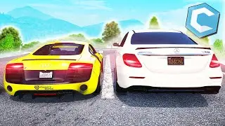 ГОНКА КЛЮЧ В КЛЮЧ AUDI R8 ПРОТИВ E63 AMG С ЮРОЙ! CCD GTA 5!