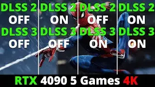 RTX 4090 DLSS 2 vs DLSS 3 Frame Generation - 4K Performance and Latency