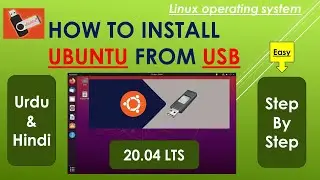 How to install Ubuntu from USB | complete installation Ubuntu for beginners | Urdu and Hindi