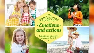 Emotions and actions English. Doman cards - Kids vocabulary - Learn English for kids