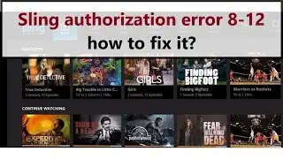 Sling authorization error 8-12 - how to fix it?