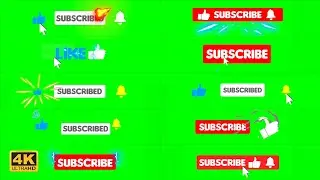 10 Best Youtube Subscribe Button with Sound Effect | Green Screen | No Copyright | Free