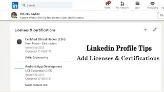 How To Add LinkedIn Profile Licenses & Certifications