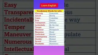 Vocabulary Words for Ielts 🔥😍🔥 