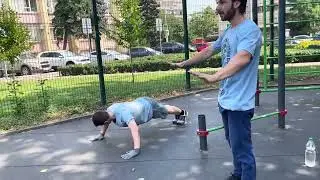 Simple functional training on a sport playground - a base of physical activity for your wellness