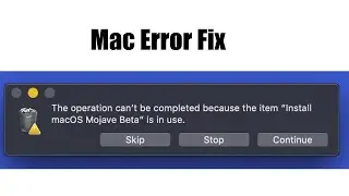 The Operation Can’t Be Completed On Mac Fix