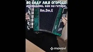 БАЯН.БЕЗ НОТ АККОРДАМИ,КАК НА ГИТАРЕ."ВО САДУ ЛИ, В ОГОРОДЕ".RUSSIAN SONG WITH BUTTON ACCORDION.