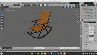 Modeling a 3D rocking chair in blender