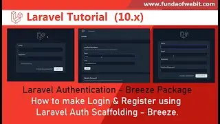 Laravel 10 Tutorial - Laravel 10 login and registration with Laravel Breeze Auth Scaffolding