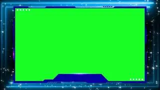 Green Screen neon Frame, border, moldure, chroma key frame,neon border, face cam 4K 27