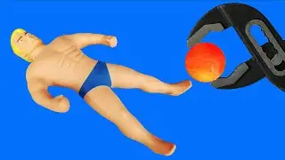 STRETCH ARMSTRONG vs. 1000 DEGREE METAL BALL..!!!