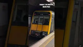 Tangara T Set departing Martin Place #shorts #sydneytrains