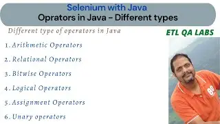 Selenium with Java : Operators in Java