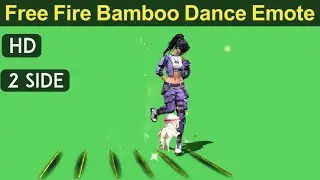 Free Fire Bamboo Dance green screen female version | FF Green screen emote #ffgreenscreen #freefire