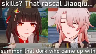 LINGSHA Calls JIAOQIU a Dork Cutscene Honkai Star Rail HSR