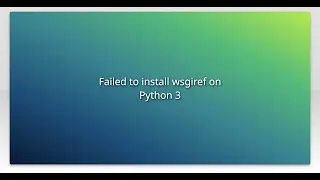 Failed to install wsgiref on Python 3