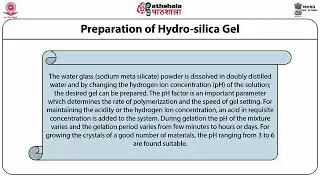 M-27. Experimental crystal growth–II (gel technique)