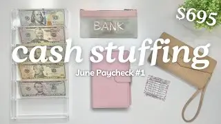 CASH ENVELOPE STUFFING | JUNE 2024 PAYCHECK #1 | Budget With Me | MONETS MONEY