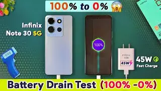 Infinix Note 30 5g Battery Drain Test (100 - 0%) with Gaming Test | Infinix Note 30 5g Battery test