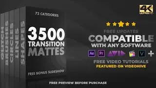 VIDEOHIVE ULTIMATE TRANSITION MATTES PACK V8 » Free After Effects Templates , Premiere Pro Templates