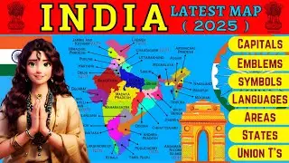 INDIA LATEST MAP 2024 🇮🇳 | States and Union Territories of India 2024 | #india