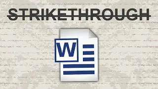 Strikethrough in Word - 2015