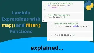 Python Lambda Function with map() and filter() Functions