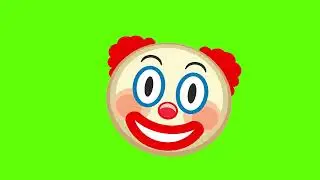 Clown Face | Green Screen  | Emoji | Stock Footage