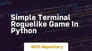 Simple terminal roguelike game in python