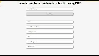 how to search data from database in textbox using PHP MySql