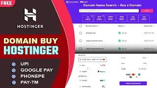 How to Buy Domain on Hostinger by Google Pay - PayTM - Phonepe - UPI | Blogger Domain [FREE - TIPS]