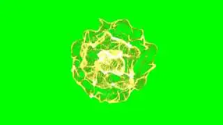 Yellow Particle Shockwave Effect (green screen)