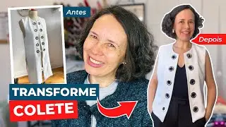 DIY de Costura: Transforme COLETE usando PONTO INVISÍVEL + Dicas de Acabamento