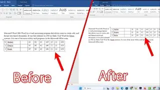 How to move tables in word freely