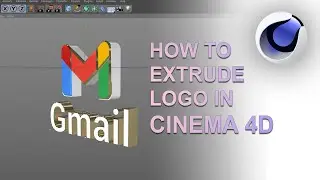 How to extrude logo in cinema 4d eps1|| Extrude and apply material