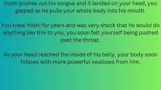 (Requested) Yoshi Same Size Soft Vore POV