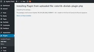 How To Fix PCLZIP_ERR_BAD_FORMAT (-10) :  Unable to find End of Central Dir Record signature Error