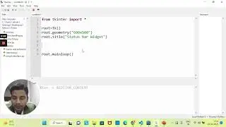 Ch 2   Tkinter Status bar