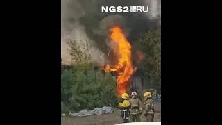 Пожар на улице Калинина в Красноярске | NGS24.ru