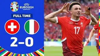 SWITZERLAND 2 - 0 ITALY UEFA EURO 2024 ROUND OF 16  MATCH HIGHLIGHTS ❎ RESULTS ✅