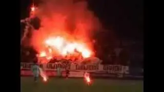 Реакция Хорватских ULTRAS на запрет пиротехники