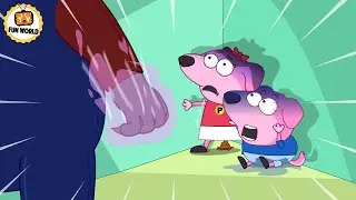 Mario gets hit by lightning so it's scary #funnycartoon #peppapig #animationmeme