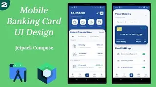 How to Design Mobile Banking Card UI in Jetpack Compose | Android | Kotlin | Make it Easy