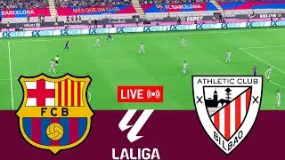 [LIVE] Barcelona vs Athletic Club La Liga 24/25 Full Match - Video Game Simulation