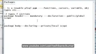 PL/SQL: Introduction to Packages