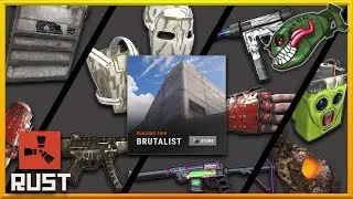 Rust Skins | Brutalist Building Skin & Garage Door, Arctic Skull SMG, Thundergold HQM 