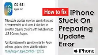 fix iOS 16.5.1 stuck on Preparing Update || How To Fix iOS 16.5.1 Stuck On Preparing Update
