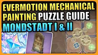 3.7 Evermotion Mechanical Painting Invoker Mondstadt 1 & 2 Gear Puzzle Genshin Impact Gears Event