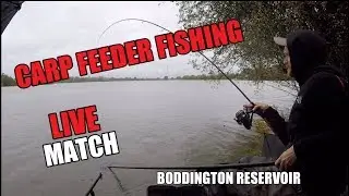 CARP FEEDER FISHING - LIVE MATCH!!!  ROB WOOTTON FEEDER FISHING AT BODDINGTON RESERVOIR