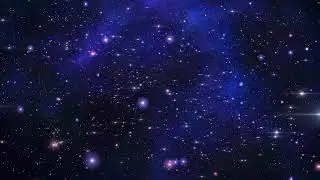 BLUE STARS- 1-Hour Glowing Clean Space ║ LONGEST 4K Galaxy Travel ║  For Shows- Meditation- Sleep